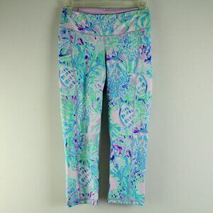 Lilly Pulitzer Luxletic Weekender Crop Amethyst Tin Craysea Leggings S